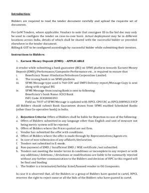 Bidders are required to read the tender document ... - GeM