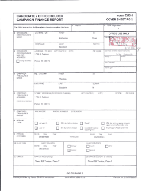 Candidate / Officeholder Campaign Finance Report