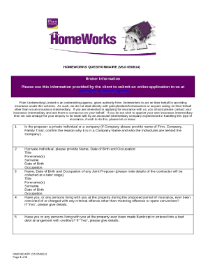 HomeWorks Proposal Form (UK)