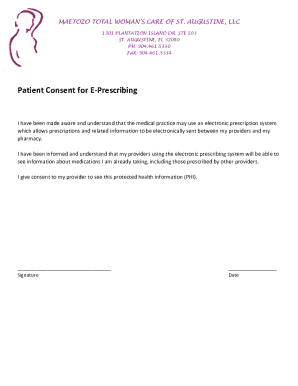Patient Consent for E-Prescribing