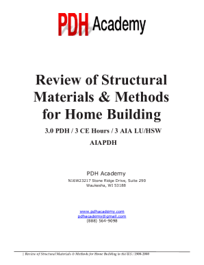 Review of Structural Materials &amp; Methods for Home Building