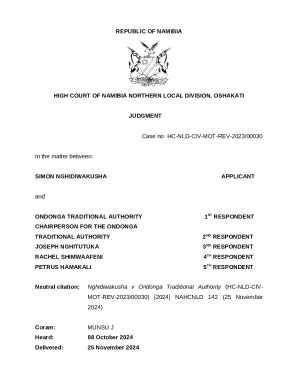 Ondonga Traditional Authority v Elifas and Another (HC ...