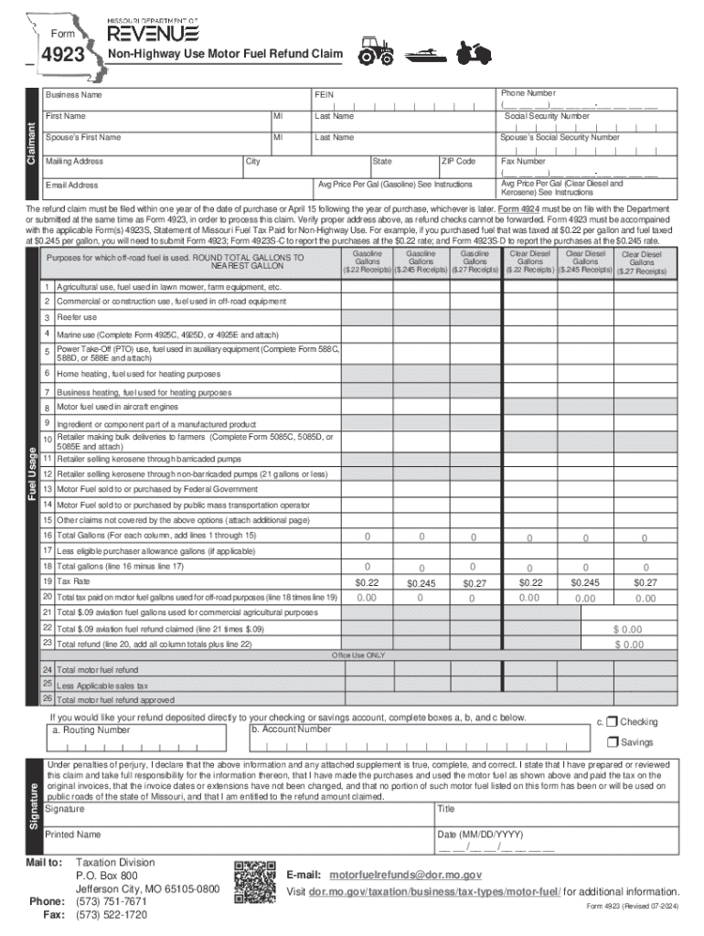 mo form 4923 Preview on Page 1