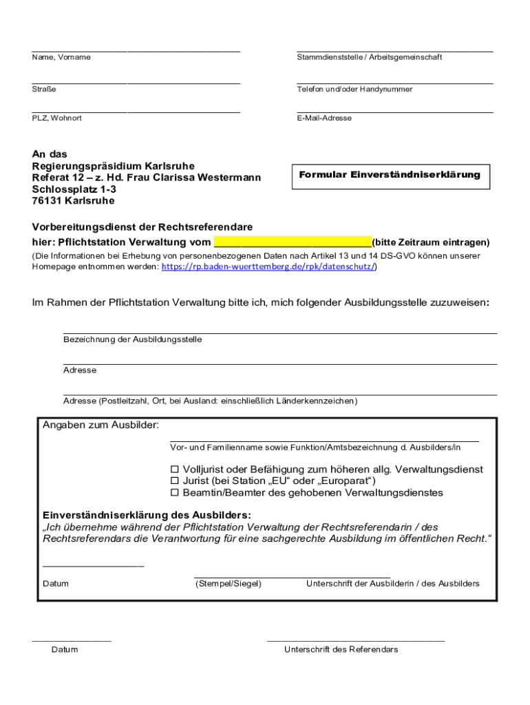 Applications - Regierungsprsidien Baden-Wrttemberg Preview on Page 1