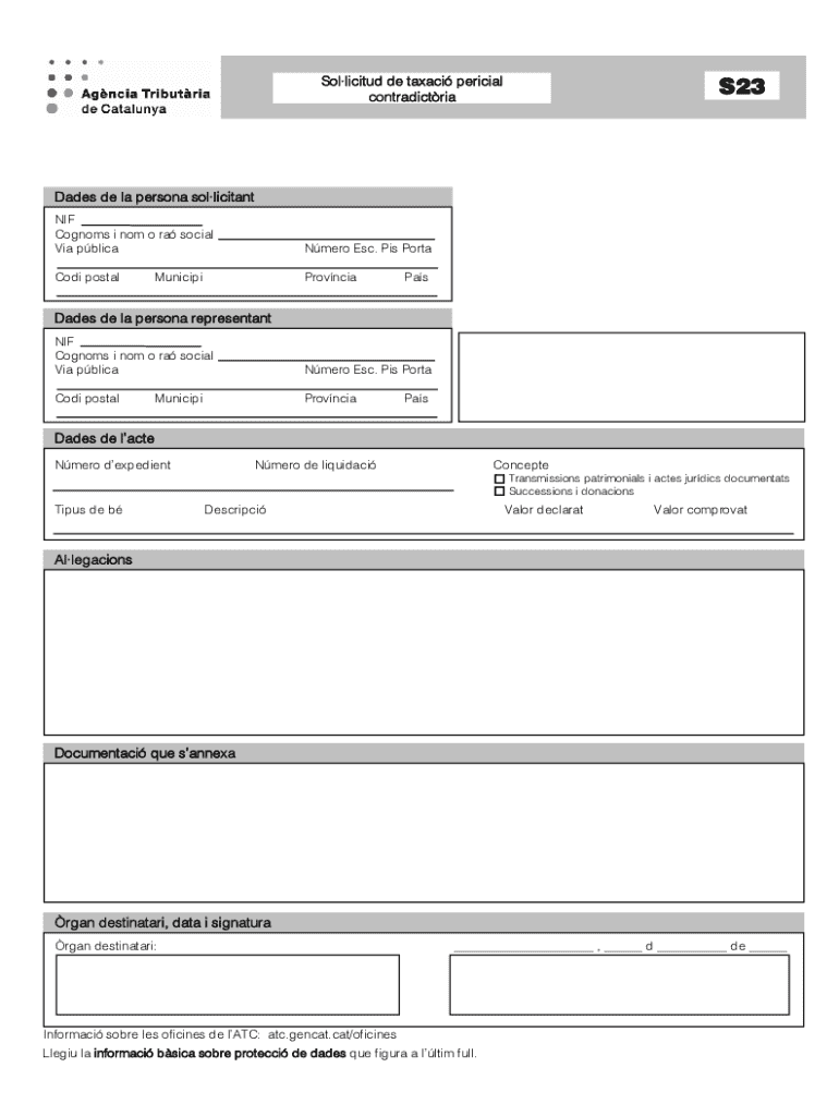 Sol licitud De Taxaci Pericial Contradict ria Preview on Page 1