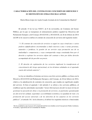 Caracterizacin del contrato de concesin de servicios y