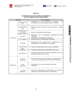 13 anexo iii calendario de actuaciones de ...