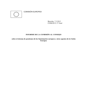 Informe de la comisin al consejo