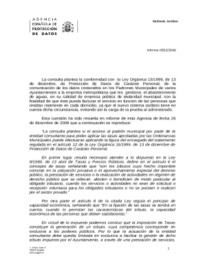 Informe 0552/2009