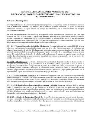 Estimado padre o tutor: la ley estatal exige que el consejo ...