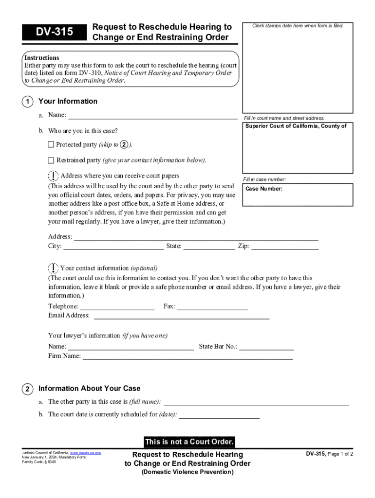 Dv-315: Fill out & sign online | DocHub