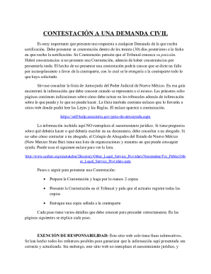 Parte civil especial contestacin con una contrademanda ...
