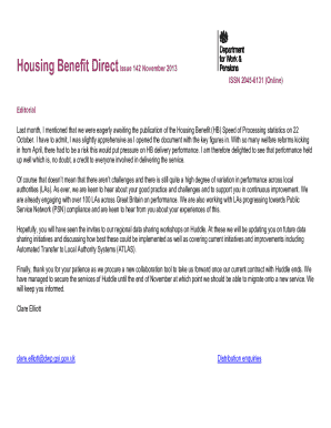 Housing Benefit Direct Issue 142