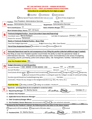 Staff and Administrative Positions