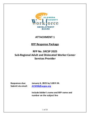 REQUEST FOR PROPOSAL WIOA Service Provider Napa, ...