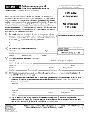 Gc-110(p) s. judicial council forms