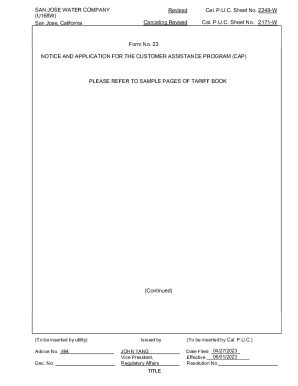Schedule no. 1 issued by (to be inserted by cal. puc) ...