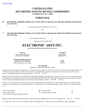 ELECTRONIC ARTS REPORTS Q3 FY13 FINANCIAL RESULTS