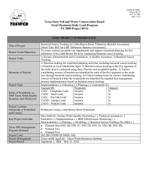 Tsswcb Tmdl Project 09-52