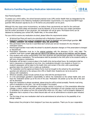 To protect your childs safety, the school licensed practical nurse (lpn) and/or health aide (as designated by the