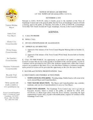 Notice of Regular Meeting