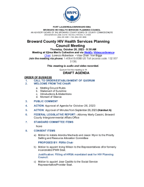 Broward Hiv Health Services Planning Council Meeting Agenda