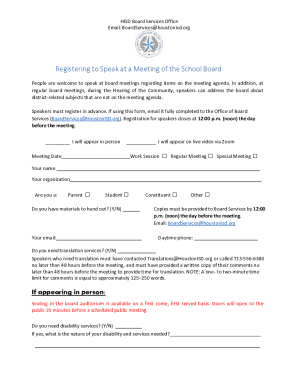 Board Information / Board Services