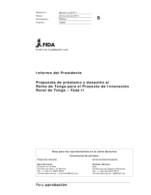 Propuesta de prstamo y donacin al reino de tonga ...