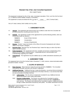 Standard Consultant Agreement (non-capital Projects)