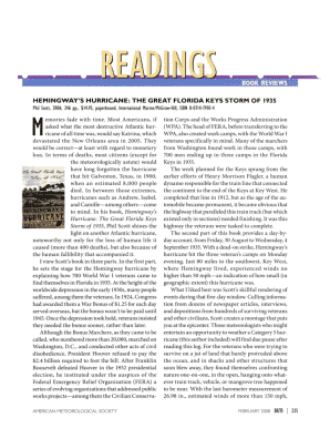 Hemingway's Hurricane: The Great Florida Keys Storm of ...