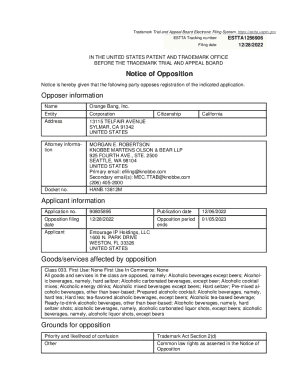 Notice of Opposition