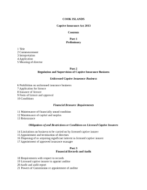 Captive Insurance Act 2013
