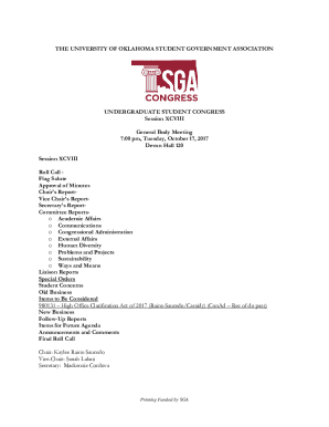 Undergraduate Student Congress General Body Meeting