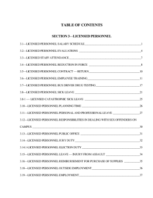 Licensed Personnel Policy