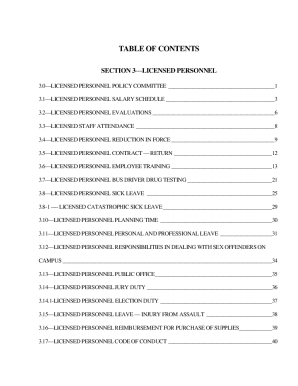 Licensed Personnel Policy