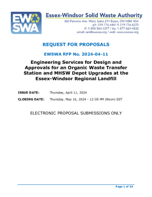 EWSWA RFP 2024-04-11 Eng Services for Design and Approvals Essex