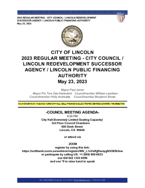 SUCCESSOR AGENCY / LINCOLN PUBLIC FINANCING AUTHORITY