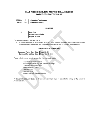 Proposed Rule on Information Security