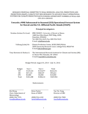 Research Proposal Submitted to Noaa Mapp