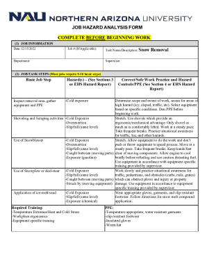 Job Hazard Analysis Form