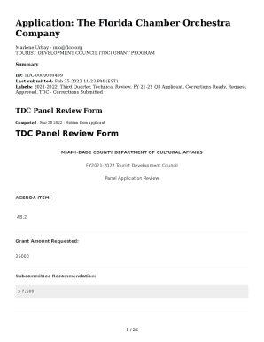 Tdc Grant Application - Florida Chamber Orchestra