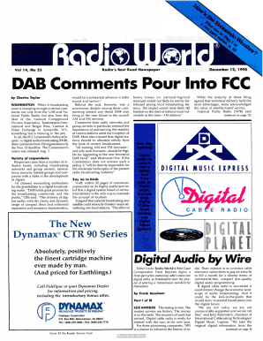 DAB Comments Pour Into FCC