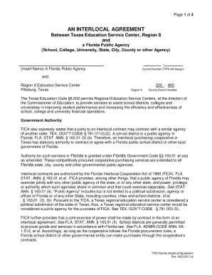 Tips Florida Interlocal Agreement