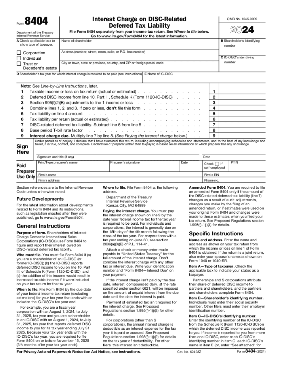 Form 8404