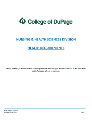 Health Requirements