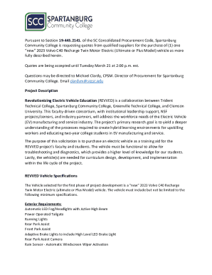 Electric Vehicle Procurement Request