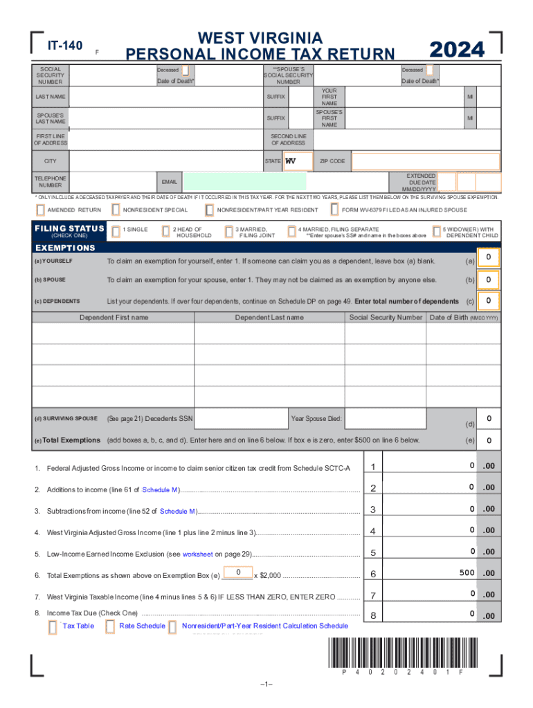 P31202201W - West Virginia Tax Division Preview on Page 1