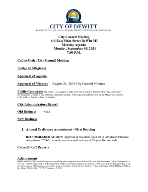 Public Comments The public is encouraged to address the City Council at this time