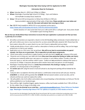 WTHS PTO / Craft Fair Donation and volunteer information!