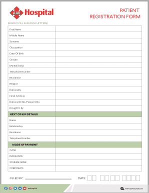 Patient Registration Form Pdf - Fill Online, Printable, Fillable ...